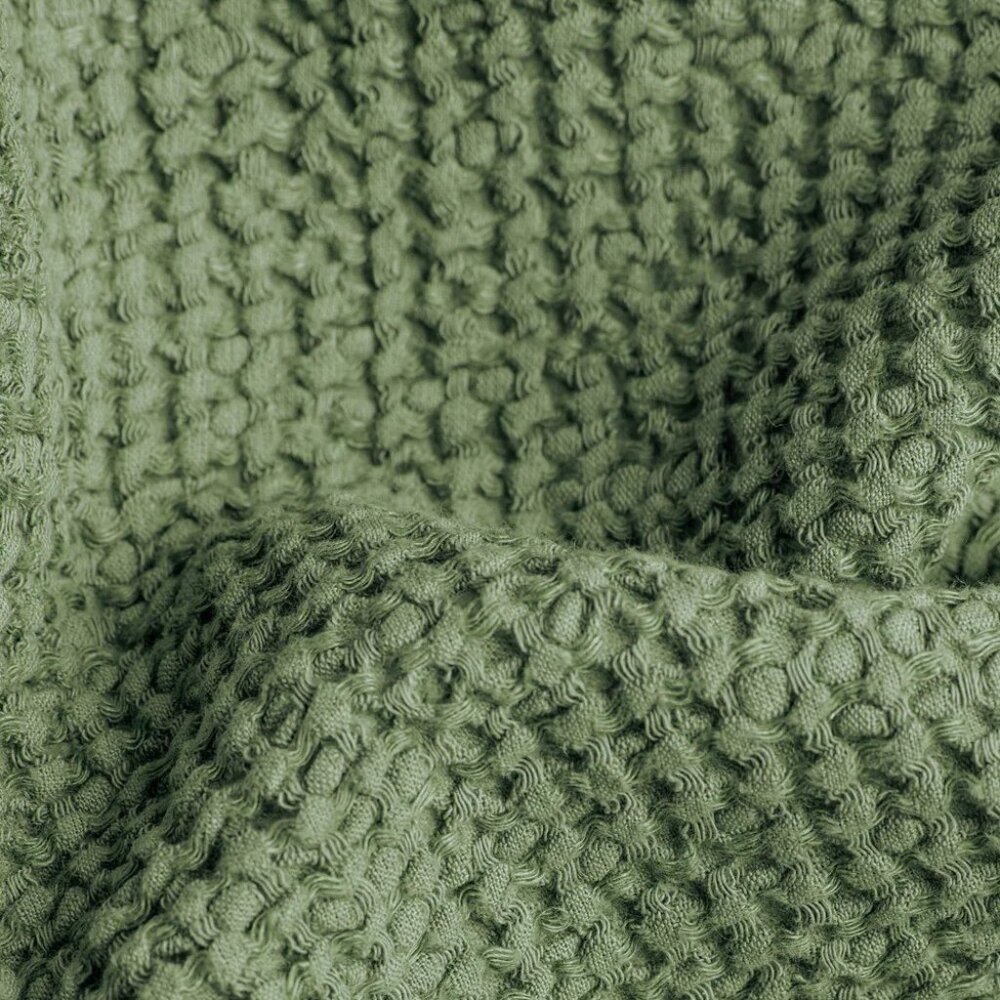 2 Towels - Magic Line Waffle Kitchen Towel - Forest Green - Picture 3 of 15